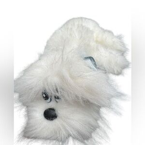 Pound Puppy Vintage Tonka White Long Hair 11" stuffed toy dog